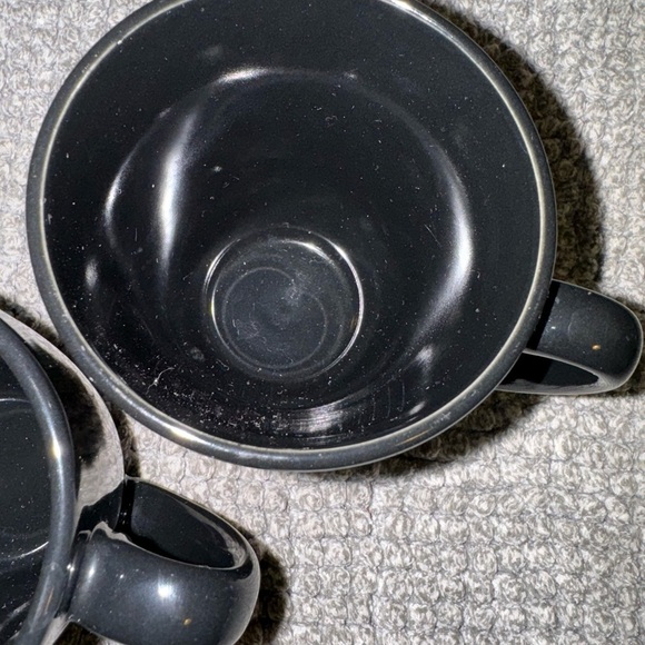 Corelle Stoneware Black Coffee Cups Mugs Set of 2 - Picture 14 of 15